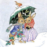 Charity Christmas Cards - Box of 20 - Bunnies In The Snow