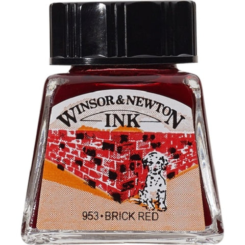 WINSOR & NEWTON DRAWING INK 14ml - Brick Red
