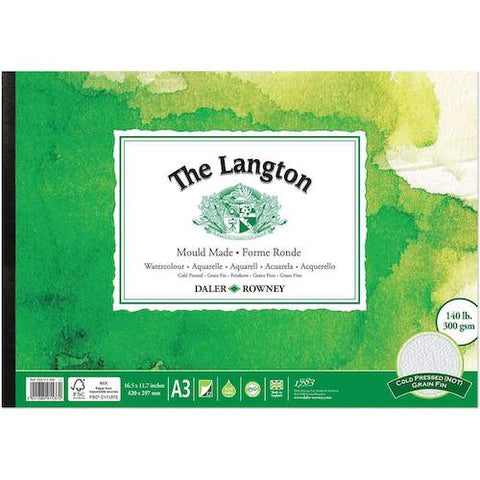 DALER ROWNEY LAGTON WATERCOLOUR PAD - Gummed Edge - A4