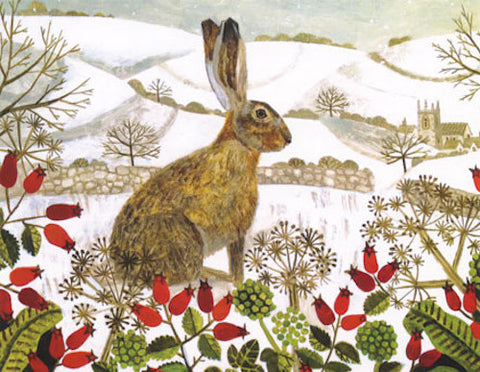 Charity Christmas Cards Pack of 5 by Vanessa Bowman - Seated Hare